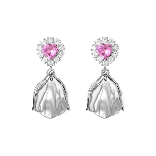 GITHA Copper Alloy Rhodium Plated Earrings Women's