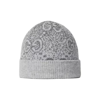 GUCCI Wool, Jacquard Beanies Kids' Gray