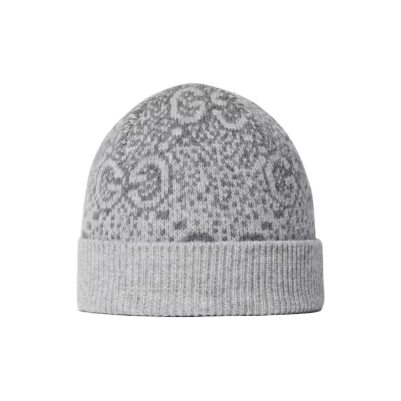 GUCCI Wool, Jacquard Beanies Kids' Gray-0