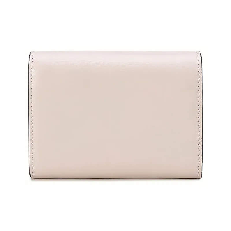 FENDI Leather Wallet Women's Ecru-3