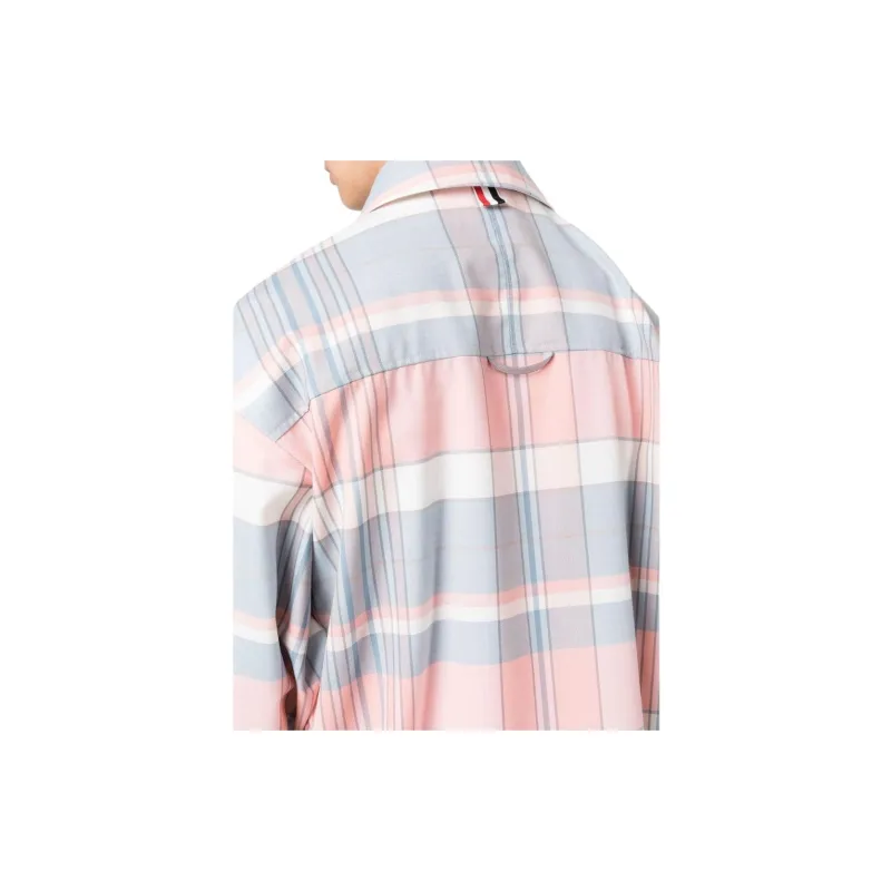 THOM BROWNE Checked Long Sleeved Shirt-4