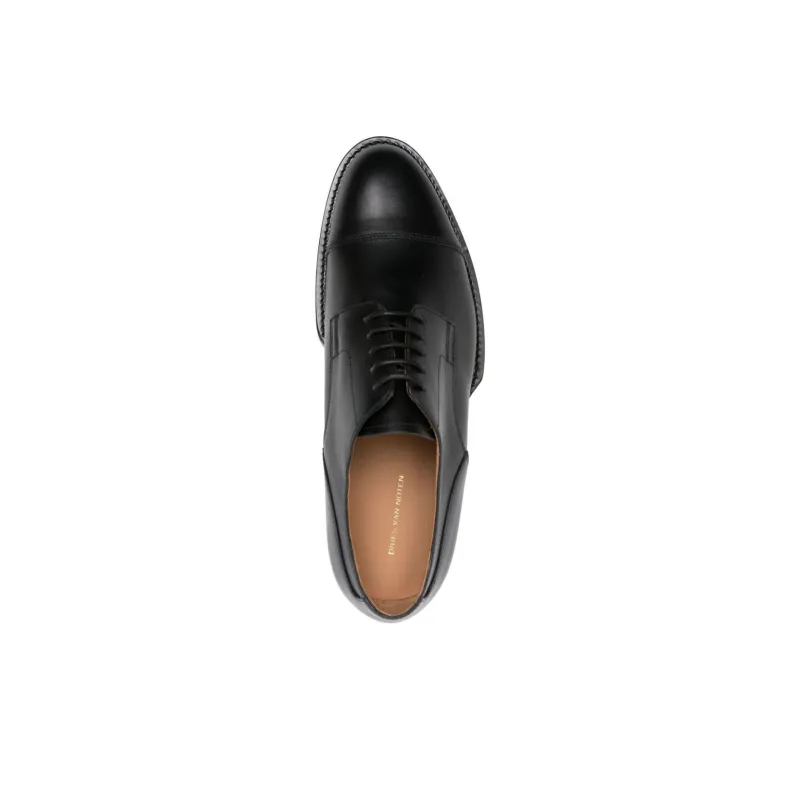 DRIES VAN NOTEN Almond-toe Leather Derby Shoes-3