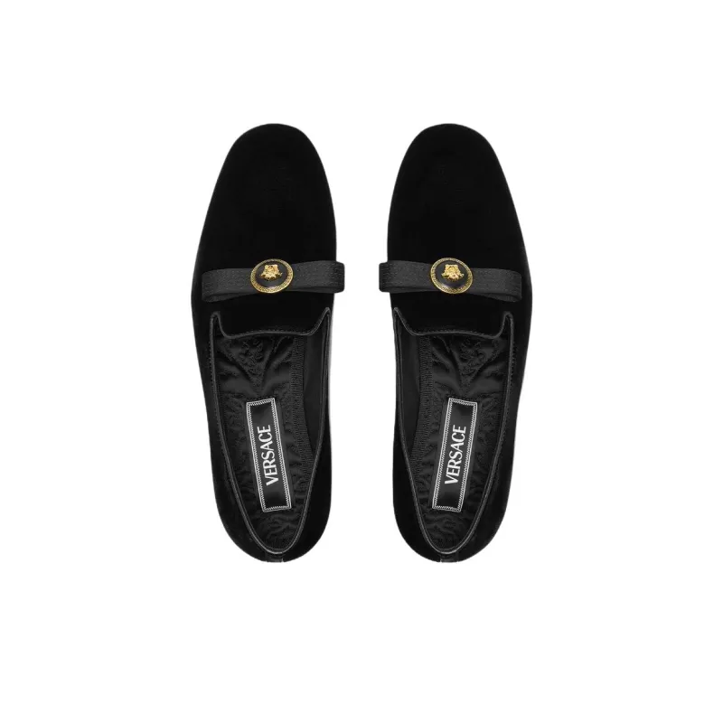 VERSACE Gianni Loafers Women's Black-3