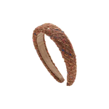 ROYALSASA Cotton Linen Blend Acrylic Bottom Band Headbands Women's