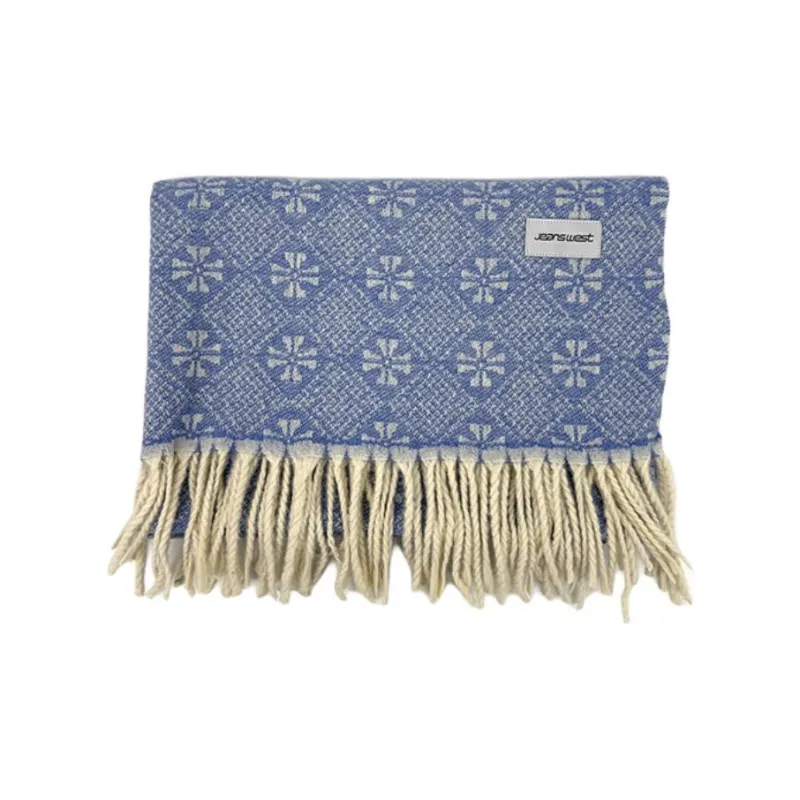 JEANSWEST Faux Cashmere Knit Scarves Unisex-1