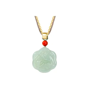 JIAHAOJADE Hetian Jade Necklaces Green Jade Women's