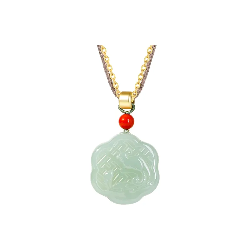 JIAHAOJADE Hetian Jade Necklaces Green Jade Women's-0