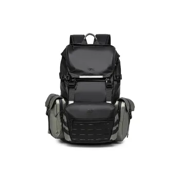 GYXX Artificial Leather Backpack Unisex Jasper/Frost Moon White