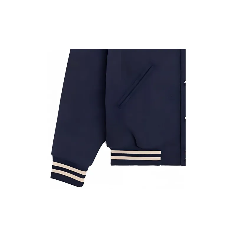 CELINE Loose Varsity Style Jacket In Wool-4