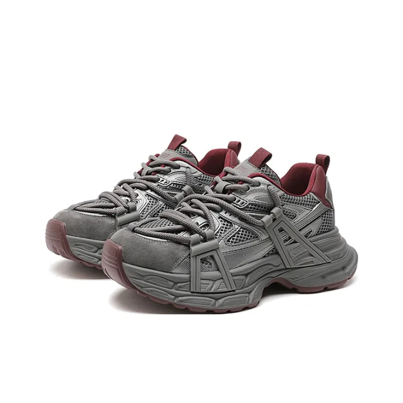 LINGPAO Slip-Resistant Low-Top Chunky Sneakers Women's-4