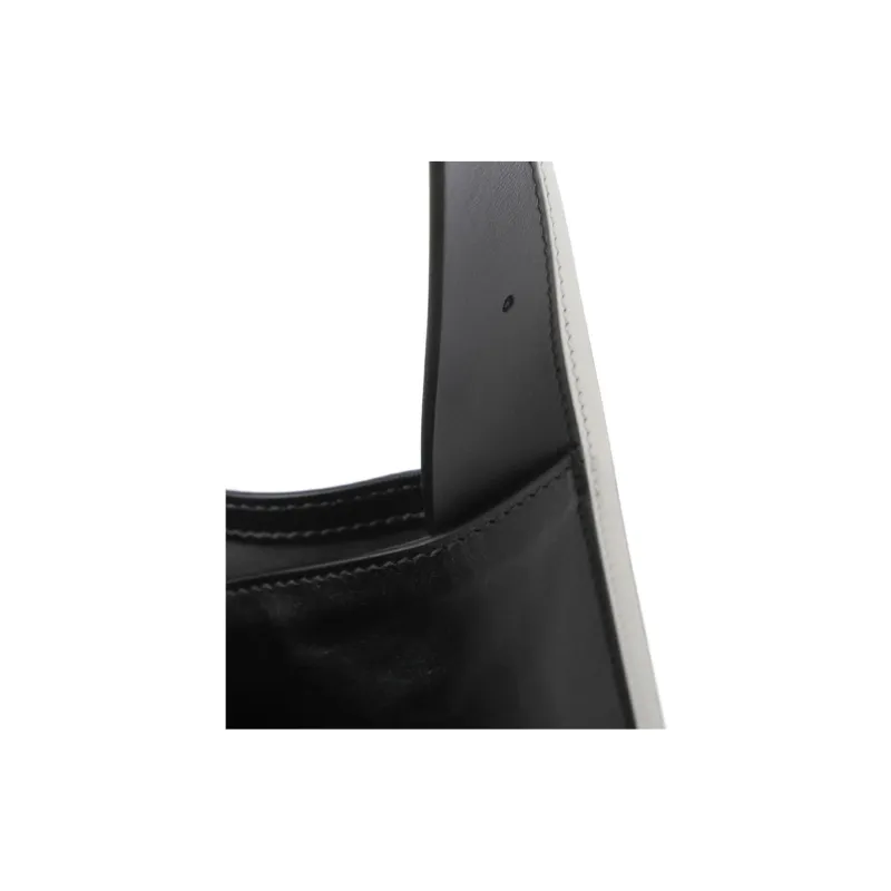 JIL SANDER Calfskin Handbag Large Size Men's Two Tone-9