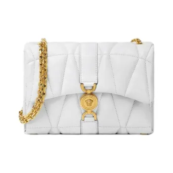 FANSIZHE Lambskin Shoulder Bag, Crossbody Bag Women's White