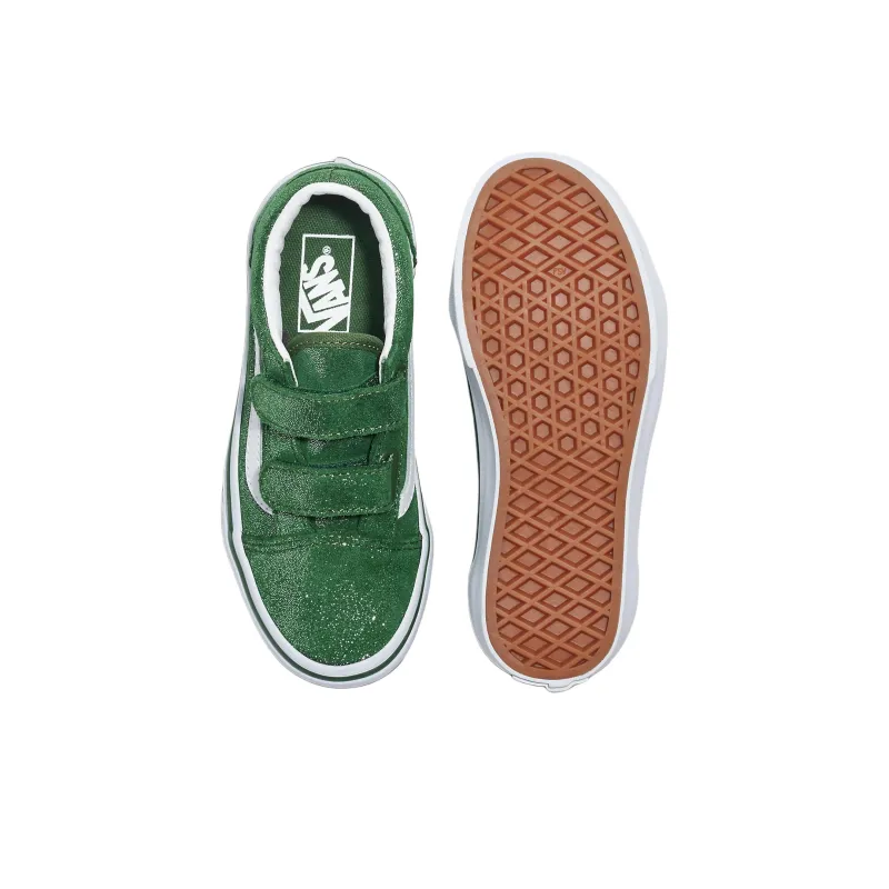 Vans Slip-Resistant Cushioning Low-Top Kids' Skateboarding Shoes Green/White Kids'-2