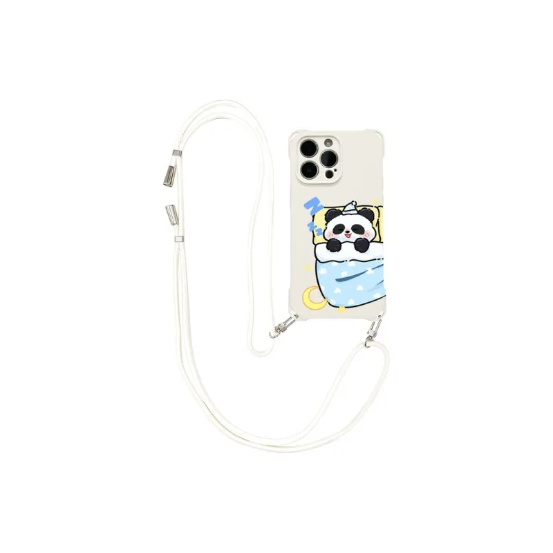 Sen Dog Silicone Material Square Lanyard Niche Cute Phone Cases Compatible With Apple 16 Pro Max/Pro/Plus/15/14/13-2