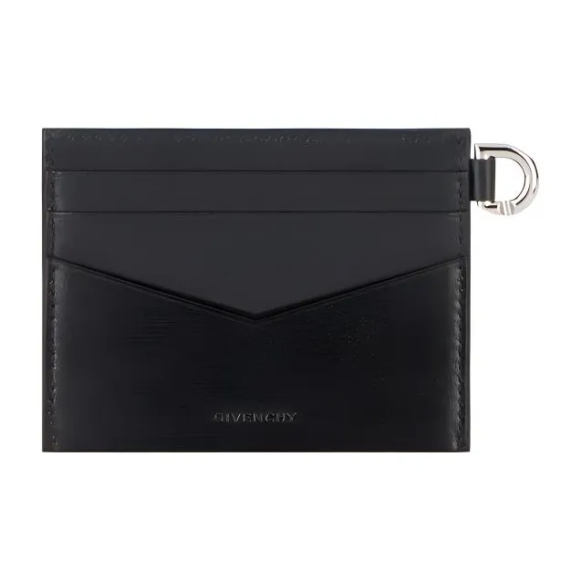 GIVENCHY 4G Cow Leather Card Holder Women's Black-2