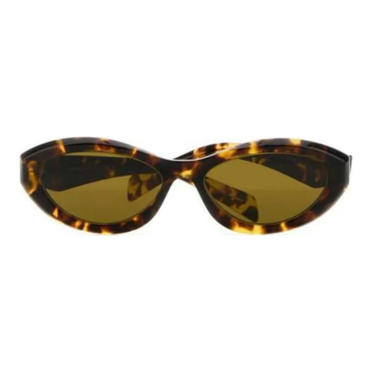PRADA Acetate Oval Sunglasses Unisex Tortoiseshell-1