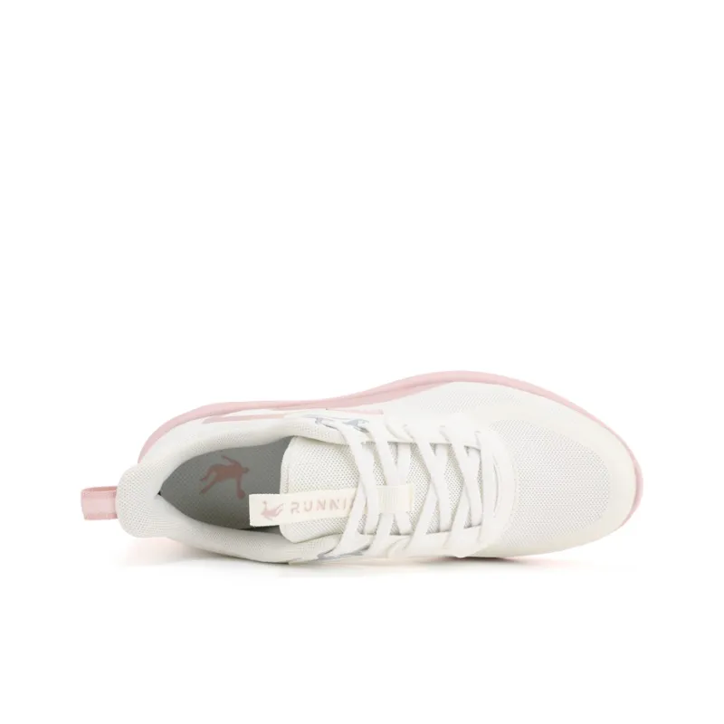 QIAODAN Cushioning Anti Slip And Wear Resistant Low Top Casual Running Shoes Women's White Pink-3