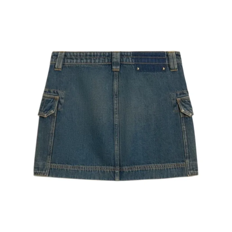 Golden Goose FW24 Denim Short Skirts Women's Blue-1