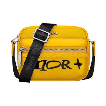 DIOR Technical Fabric Messenger Bag, Shoulder Bag, Crossbody Bag Mini Men's Yellow