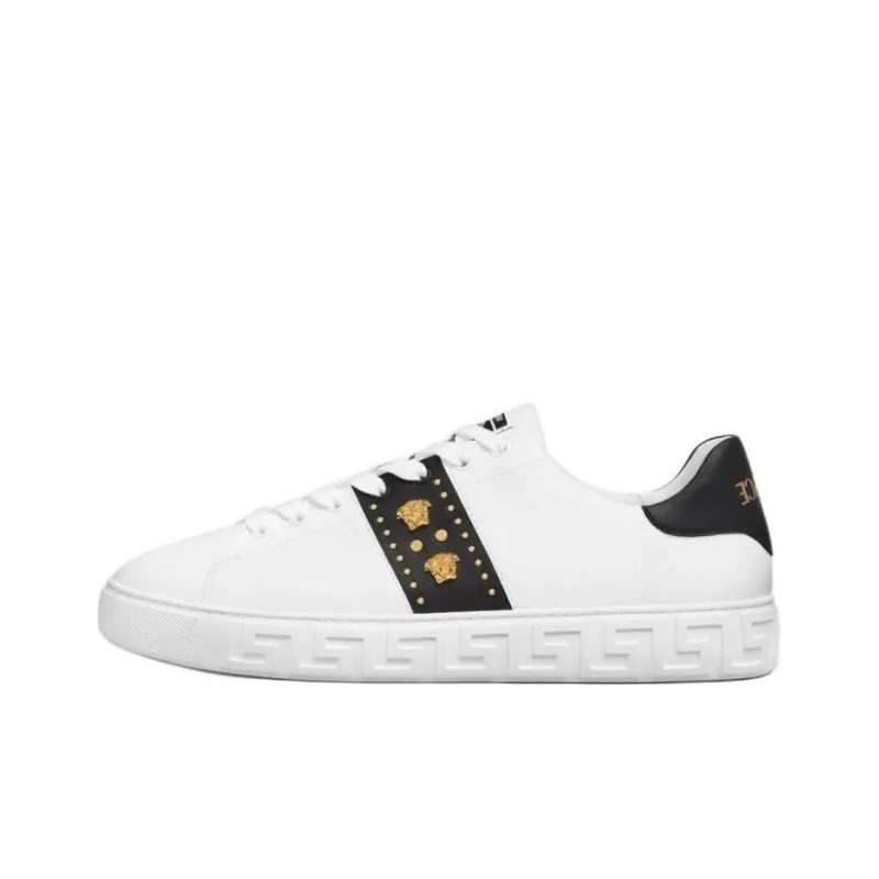 FANSIZHE Greca Low Top Skateboard Shoes Men's White-0