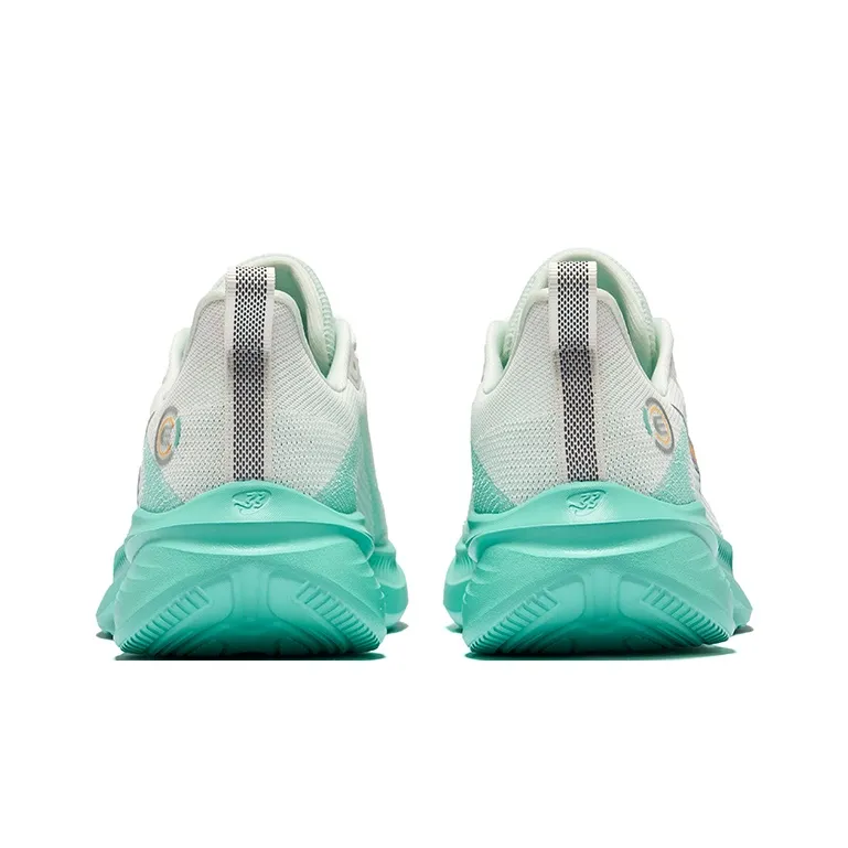 Erke Awakening 3 Cushioning Lightweight Rebound Low Top QiTian Technology Training Running Shoes Men's White Cyan-3