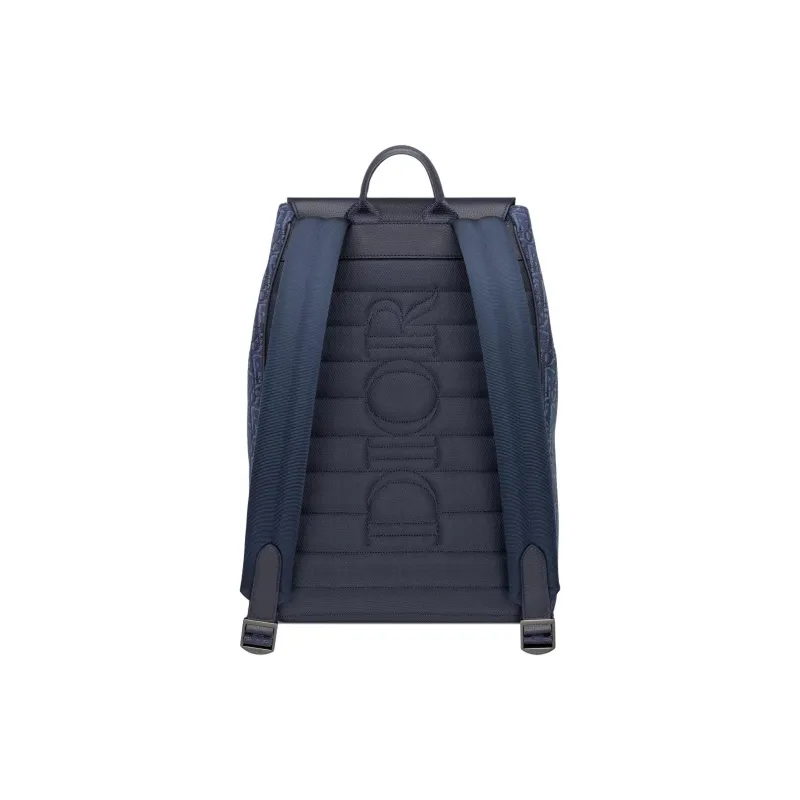 DIOR Cow Leather Backpack Women's Marine Blue-2