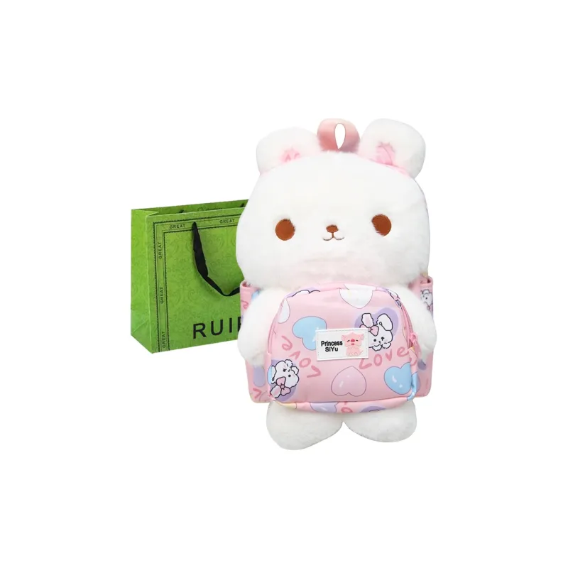 RUIPAI Nylon Plush Backpack Regular Women's Blue/Beige Yellow/Light Pink/Dark Pink-15