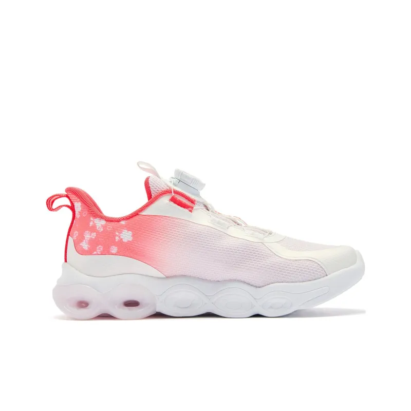 QIAODAN Anti Kick Cushioning Low Top Kids' Running Shoes White Pink Teenagers-1