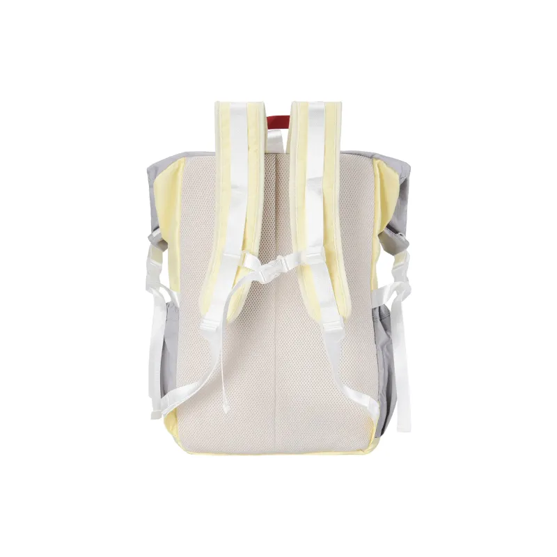 COEXISTENCE Polyester Backpack Unisex Red & Gray & Yellow-2
