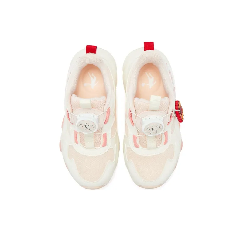 QIAODAN Paw Shoes Anti Slip Wear Resistant Low Top Kids Lifestyle Shoes Ivory/Cloud Pink Children Aged 3 7 Years Old-3