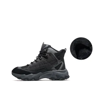CAMEL Anti Slip And Wear Resistant Warm High Top Outdoor Shoes Men's Black Gray