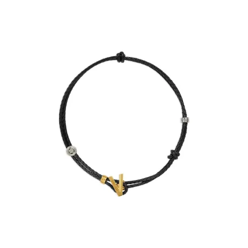 VERSACE Logo plaque Braided Necklace