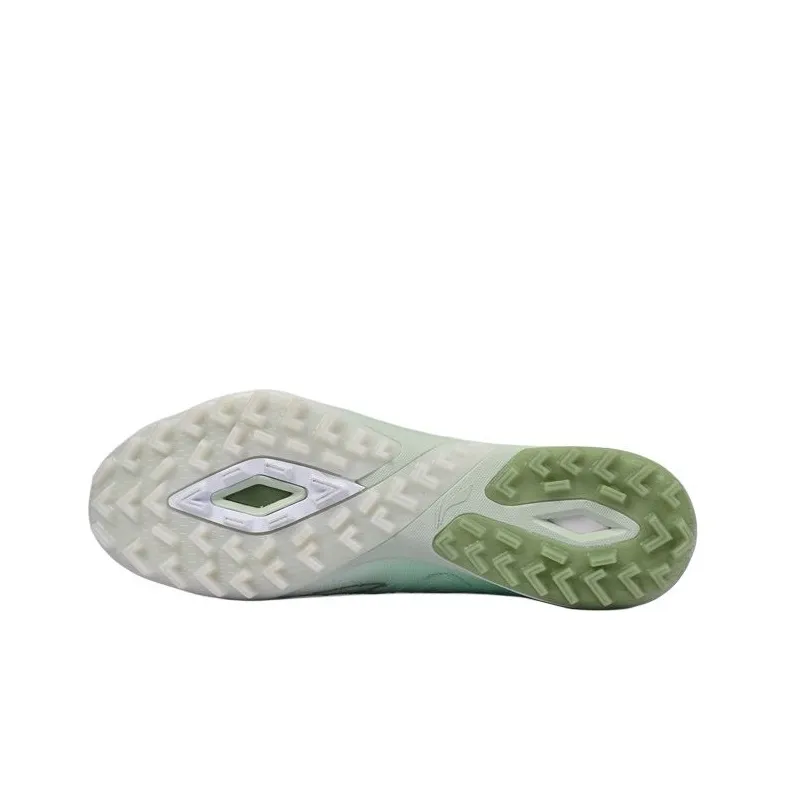 LiNing TF Rubber Broken Studs Artificial Ground Cushioning Anti-Slip And Wear-Resistant Soccer Shoes Men's White Green-4