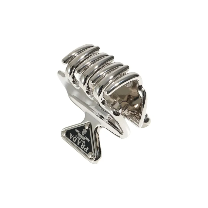 PRADA Metal Hair Clips Women's Silver-1