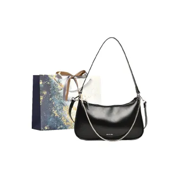 Iman's House Pu Crossbody One Shoulder Handbag Women's Black/Deer Brown/Brown/Red