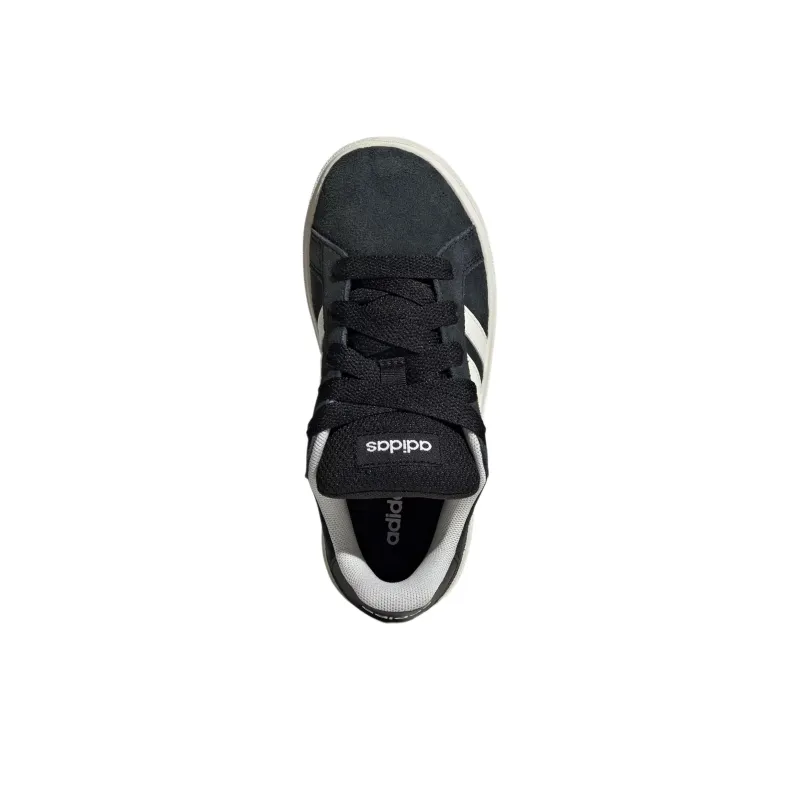 Adidas Anti Slip Wear Resistant Low Top Kids' Skateboarding Shoes Black White Kids'-3