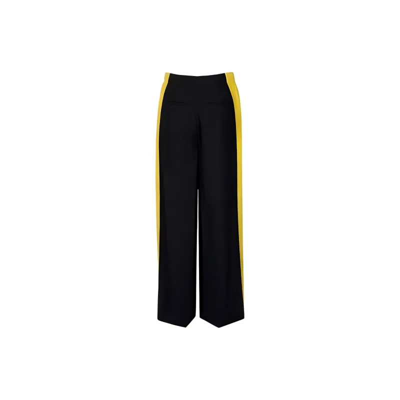 LOEWE Wide Leg Trousers 'Black/Yellow'-1