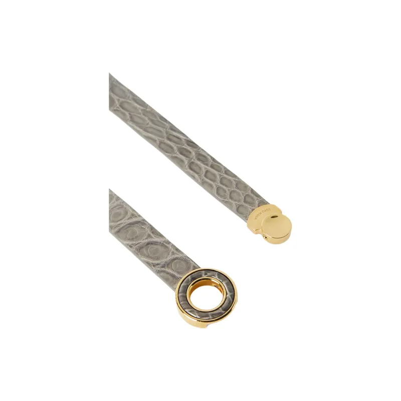 Loro Piana Cow Leather Wristbands Women's Gray-1