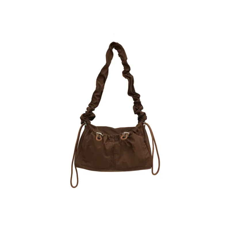 TAKI Nylon Fabric Commute Crossbody Bag Shoulder Bag Unisex Black/Ecru/Brown/Apricot/Coffee-5