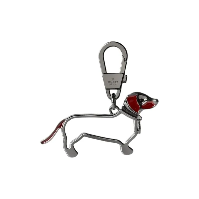 GUCCI Metal, Enamel Keychains Unisex Silver-1