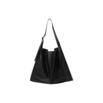 JIL SANDER Calfskin Handbag Large Size Men's Two Tone