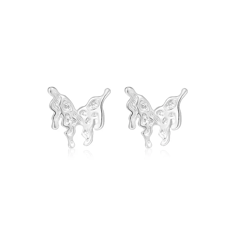 JOLLY NOTE Sterling Silver Stud Earrings Unisex-0