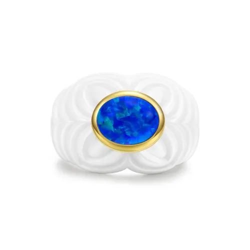 M`GARDEN 925 Silver Ceramic Rings Women's