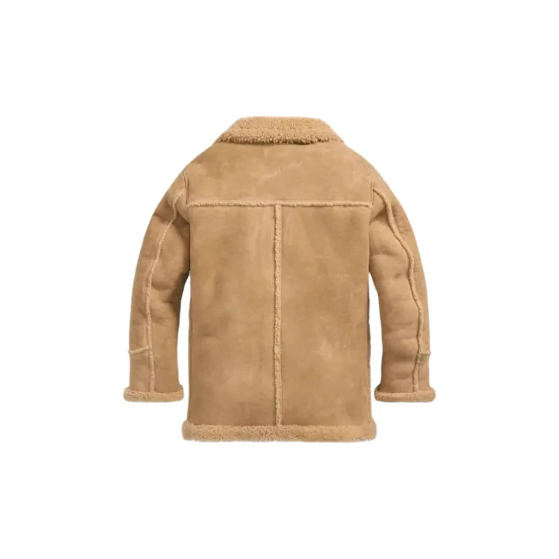 Polo Ralph Lauren FW24 Leather Jacket Men's Vintage Cream-1