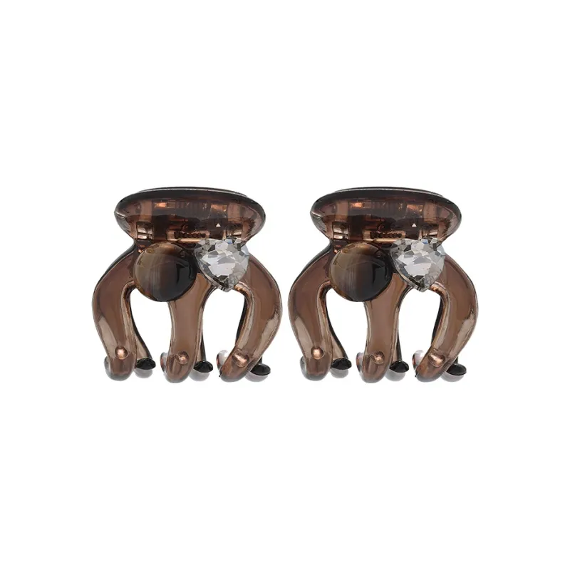 UNABERRY Acrylic, Faux Crystal Hair Clips Women's-0