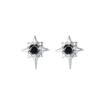 VOCK S999 Fine Silver Stud Earrings Women's