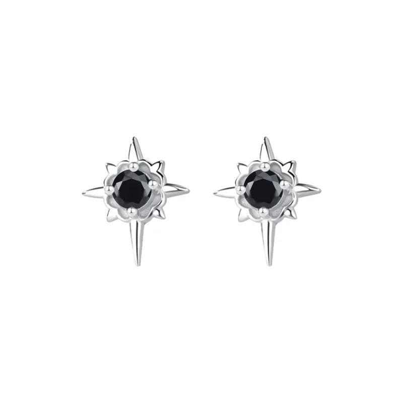 VOCK S999 Fine Silver Stud Earrings Women's-0