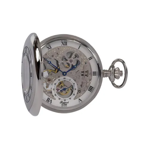 RAPPORT Mechanical Movement Manual Mechanical Movement Metal Pocket Watch 53mm Unisex Silver