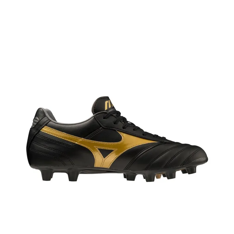 Mizuno MORELIA 2 Anti Slip Wear Resistant Soccer Shoes Unisex Black Gold-1