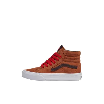 Vans Sk8-Hi Anti-Slip Wear-Resistant Mid-Top Kids' Skateboarding Shoes Brown Kids'